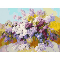 Картина по номерам Белоснежка Сирень, 30x40