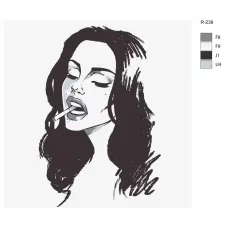 Картина по номерам BRUSHES-PAINTS Lana del Rey R-239 70x70 см Картина по номерам BRUSHES-PAINTS Lana del Rey R-239 70x70 см