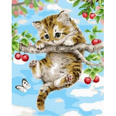 Картина по номерам Paintboy Милый котенок, 40x50 см