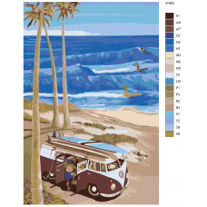 Живопись по номерам BRUSHES-PAINTS Серфинг. По дороге на серфинг Живопись по номерам BRUSHES-PAINTS Серфинг. По дороге на серфинг