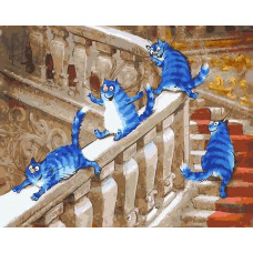 Картина по номерам Paintboy Original Кошачий паровоз, 40x50 см
