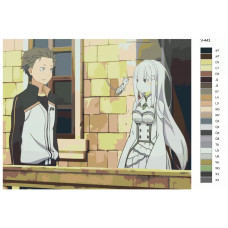 Живопись по номерам BRUSHES-PAINTS Аниме Re:Zero (Ре Зеро). Субару Нацуки И Эмилия. Natsuki Subaru И Emilia Живопись по номерам BRUSHES-PAINTS Аниме Re:Zero (Ре Зеро). Субару Нацуки И Эмилия. Natsuki Subaru И Emilia