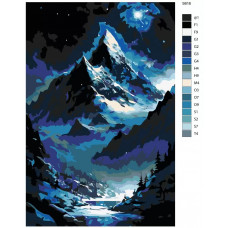 Живопись по номерам BRUSHES-PAINTS Горный пейзаж