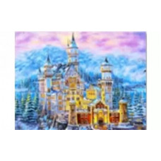 Холст с красками 40х50 см по номерам. ЗАМОК В ГОРАХ (Арт. Х-6192)