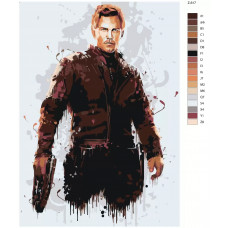 Живопись по номерам BRUSHES-PAINTS Крис Прэтт - Звёздного Лорда