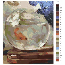 Живопись по номерам BRUSHES-PAINTS Золотая рыбка в аквариуме