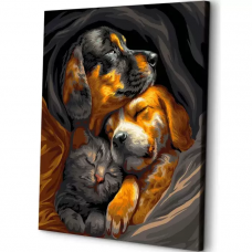 Картина по номерам на холсте ART and Relax Объятия друзей 40x50