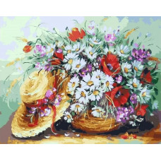 Картина по номерам Paintboy Букет из полевых цветов, 40x50