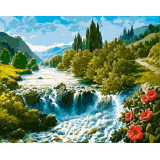 Картина по номерам ВанГогВоМне Водопад, 40x50