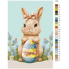 Живопись по номерам BRUSHES-PAINTS Пасха. Зайчик с пасхальным яйцом