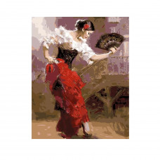 Картина по номерам красками, 30*40 см, Q1442 Испанка