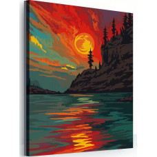 Картина по номерам Hobby Paint Пламенный закат 40х50