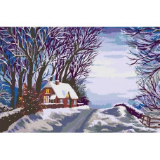 Картина по номерам Живопись по Номерам Зимняя дорога, 40x60