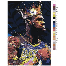 Живопись по номерам BRUSHES-PAINTS Баскетболист Джеймс Леброн. Lakers Живопись по номерам BRUSHES-PAINTS Баскетболист Джеймс Леброн. Lakers