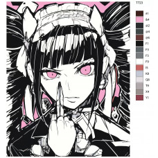 Живопись по номерам BRUSHES-PAINTS Селестия Люденберг Аниме Данганронпа - Danganronpa