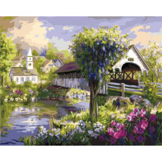 Картина по номерам Цветной Живописный мост, 40x50 см