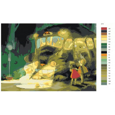 Живопись по номерам BRUSHES-PAINTS Тоторо и ребята
