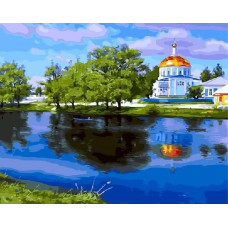 Картина по номерам Paintboy Синяя река, 40x50 см