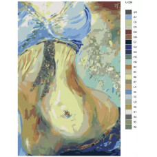 Живопись по номерам BRUSHES-PAINTS Танец живота. Танцовщица живота в синем