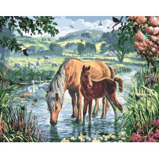 Картина по номерам Paintboy На водопое, 40x50 см