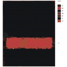 Живопись по номерам BRUSHES-PAINTS Репродукция Марка Ротко - черный красный черный Живопись по номерам BRUSHES-PAINTS Репродукция Марка Ротко - черный красный черный