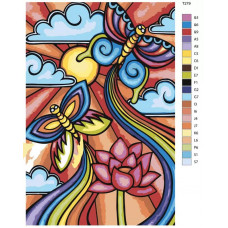 Живопись по номерам BRUSHES-PAINTS Радужные бабочки