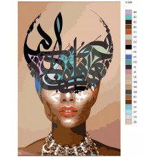 Живопись по номерам BRUSHES-PAINTS Арт африканки