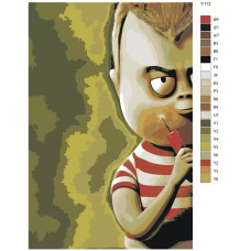 Живопись по номерам BRUSHES-PAINTS Пагзли из семейки Аддамс