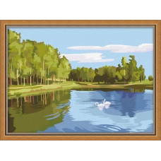 Картина по номерам Paintboy Лебединое озеро, 30x40