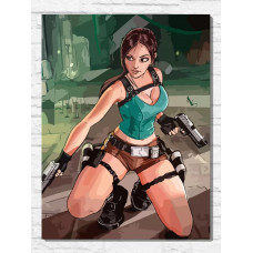 Картина по номерам на холсте Игра Tomb Raider Лара Крофт 9464 В 30x40