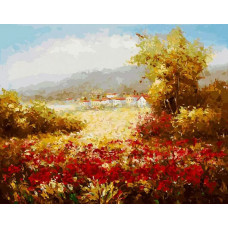 Картина по номерам Белоснежка Летнее поле, 40x50
