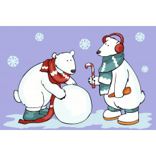 Фрея на картоне, 20х30 см, №31 Новогодние развлечения