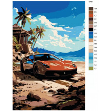 Живопись по номерам BRUSHES-PAINTS Спортивные машины Ferrari Феррари