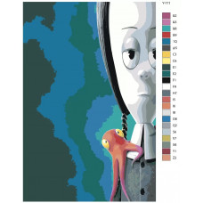Живопись по номерам BRUSHES-PAINTS Уэнсдей Аддамс из семейки Аддамс