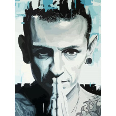 Картина по номерам на холсте Linkin Park Линкин Парк Честер Беннингтон 6382