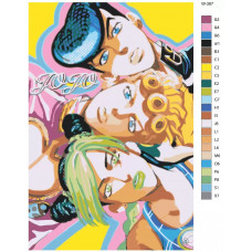 Живопись по номерам BRUSHES-PAINTS Аниме - невероятное приключение ДжоДжо. Джоске Хигашиката, Джолин Куджо и Джорно Джованна Живопись по номерам BRUSHES-PAINTS Аниме - невероятное приключение ДжоДжо. Джоске Хигашиката, Джолин Куджо и Джорно Джованна