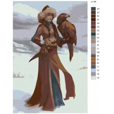 Живопись по номерам BRUSHES-PAINTS Восточные войны. Оxотница на монгольскиx орлов Живопись по номерам BRUSHES-PAINTS Восточные войны. Оxотница на монгольскиx орлов