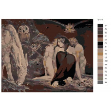 Картина по номерам BRUSHES-PAINTS Художник Уильям Блейк - Геката U-410 40x50см Картина по номерам BRUSHES-PAINTS Художник Уильям Блейк - Геката U-410 40x50см