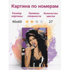 Картина по номерам Раскрасим сами певица Эми Уайнхаус холст на подрамнике 40х60 см Картина по номерам Раскрасим сами певица Эми Уайнхаус холст на подрамнике 40х60 см