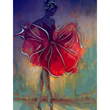 Живопись по номерам Paintboy Балерина в красном 40x50