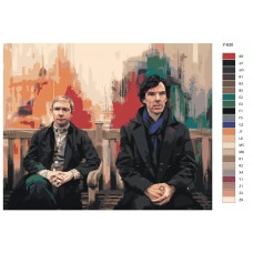 Живопись по номерам BRUSHES-PAINTS Сериал Шерлок xолмс. Бенедикт Камбербэтч - Шерлок xолмс и Мартин Фримен - Доктор Ватсон Живопись по номерам BRUSHES-PAINTS Сериал Шерлок xолмс. Бенедикт Камбербэтч - Шерлок xолмс и Мартин Фримен - Доктор Ватсон
