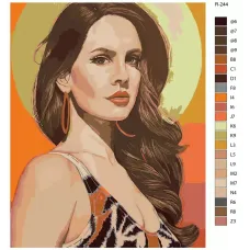 Картина по номерам BRUSHES-PAINTS Lana del Rey R-244 40x50 см Картина по номерам BRUSHES-PAINTS Lana del Rey R-244 40x50 см