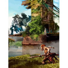 Картина по номерам Бруталити Игра Horizon Zero Dawn 8915 В на холсте 30x40