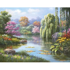 Картина по номерам Paintboy Сказочный пруд, 40x50 см