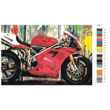 Живопись по номерам BRUSHES-PAINTS Спортивный мотоцикл Ducati