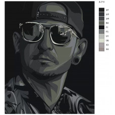 Живопись по номерам BRUSHES-PAINTS Chester Bennington (Честер Беннингтон)