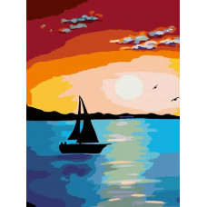 Картина по номерам Живопись по Номерам Море на закате, 30x40