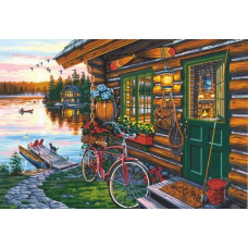 Картина по номерам Dimensions Вид на хижину, 36x51