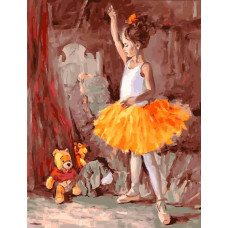 Картина по номерам Paintboy Юная балерина, 40x50 см