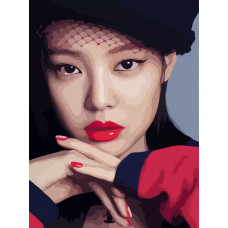 Картина по номерам Бруталити BLACKPINK Kpop jennie 25 на холсте 40x30